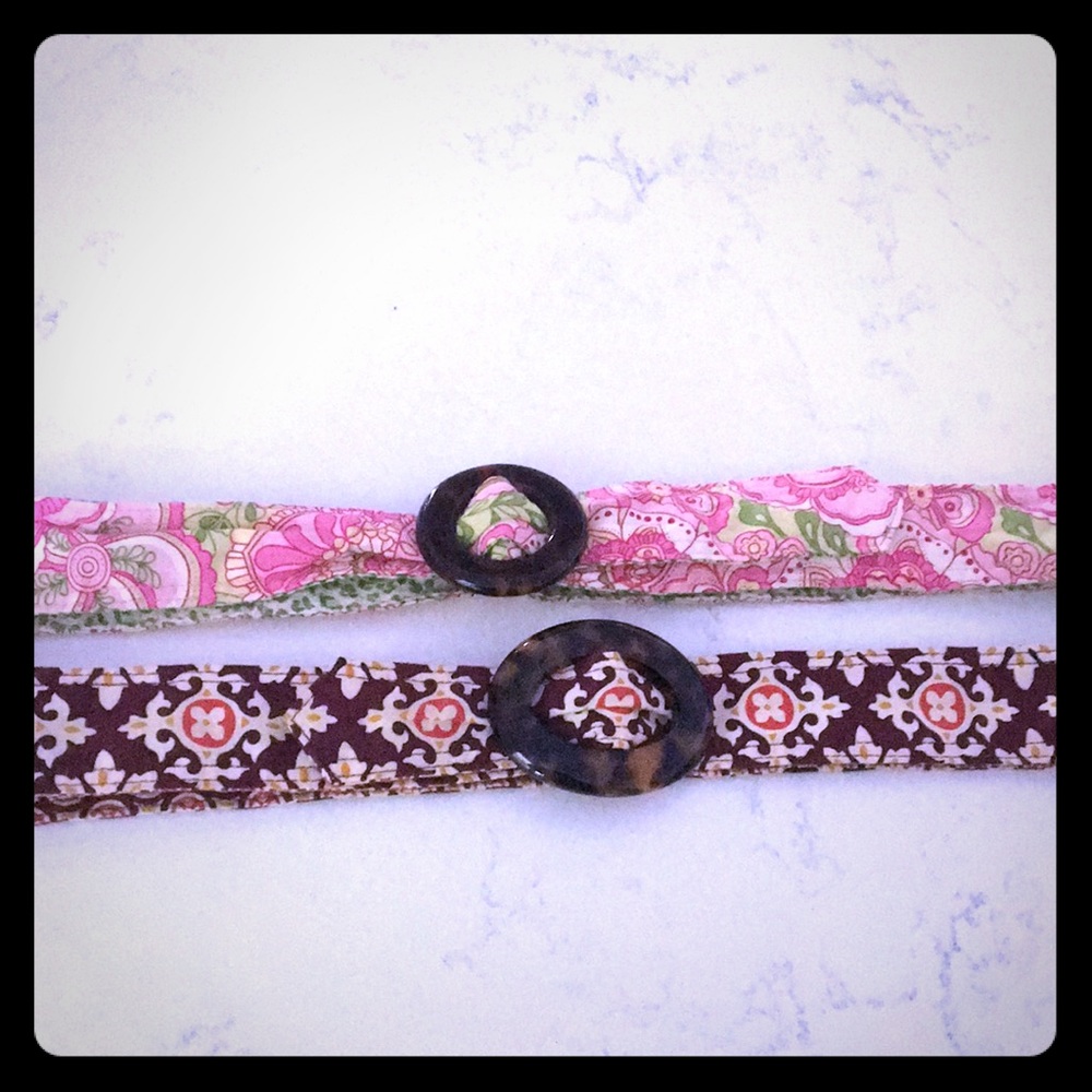 Pair of Vera Bradley cloth belts